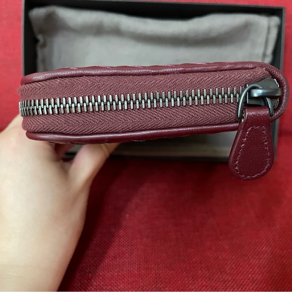 New Bottega Veneta Intrecciato Long Wallet Burgundy - Picture 13 of 13